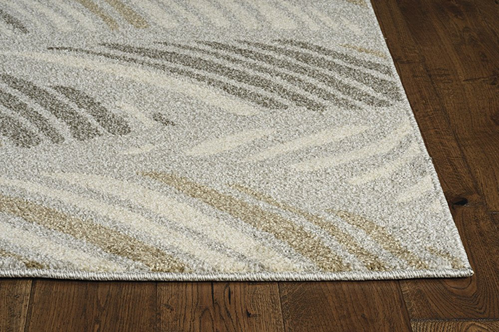 2' X 3' Beige And Brown Tropical Botanical Area Rug