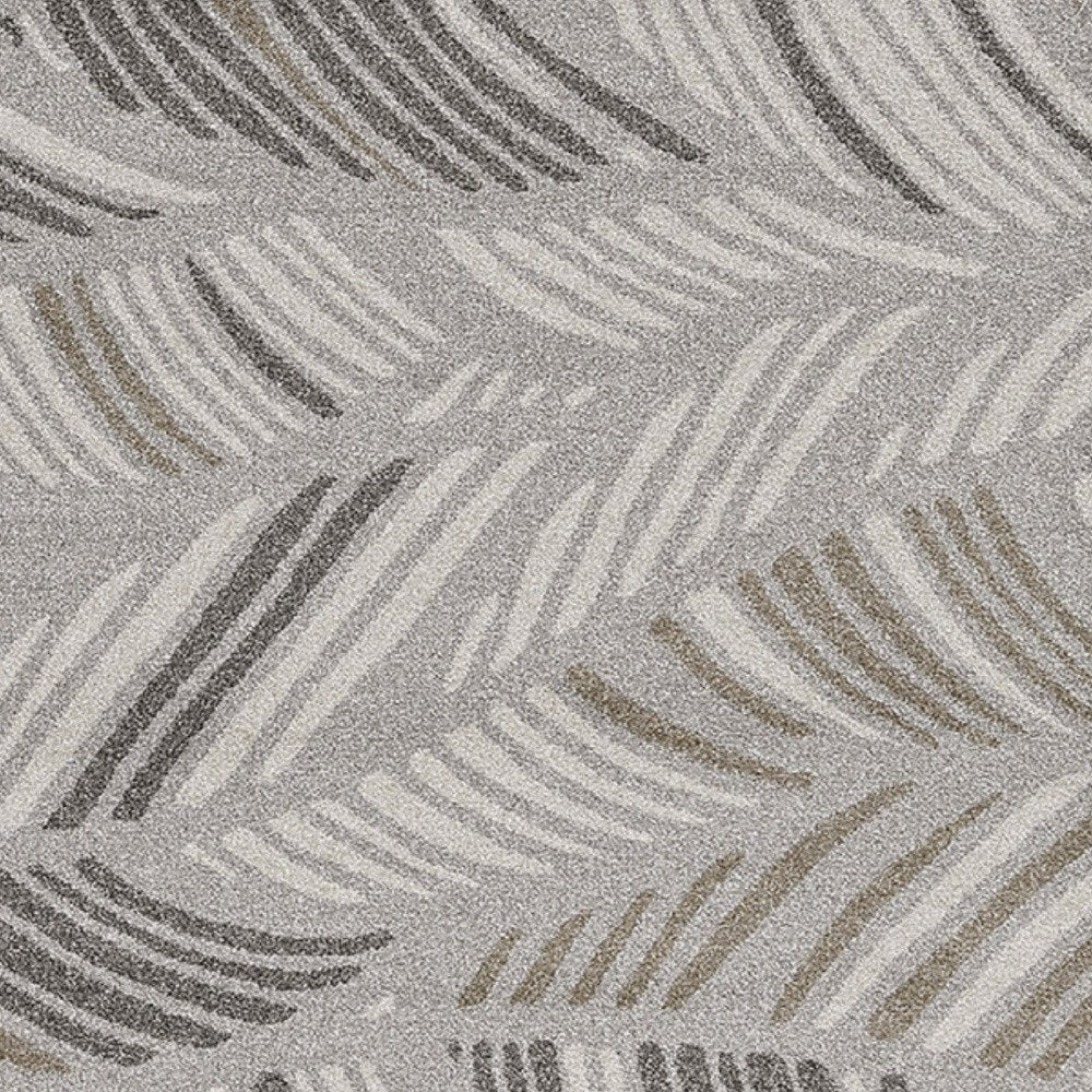 2' X 3' Beige And Brown Tropical Botanical Area Rug