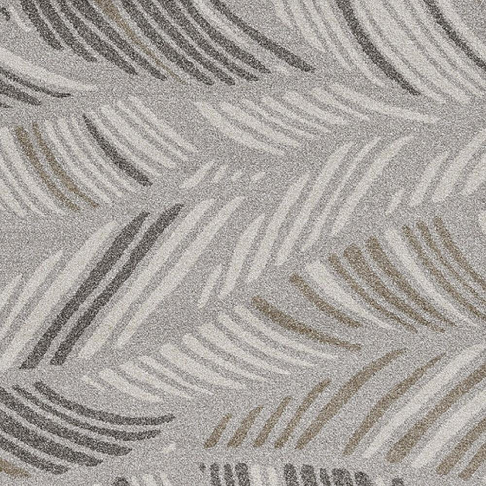 2' X 3' Beige And Brown Tropical Botanical Area Rug