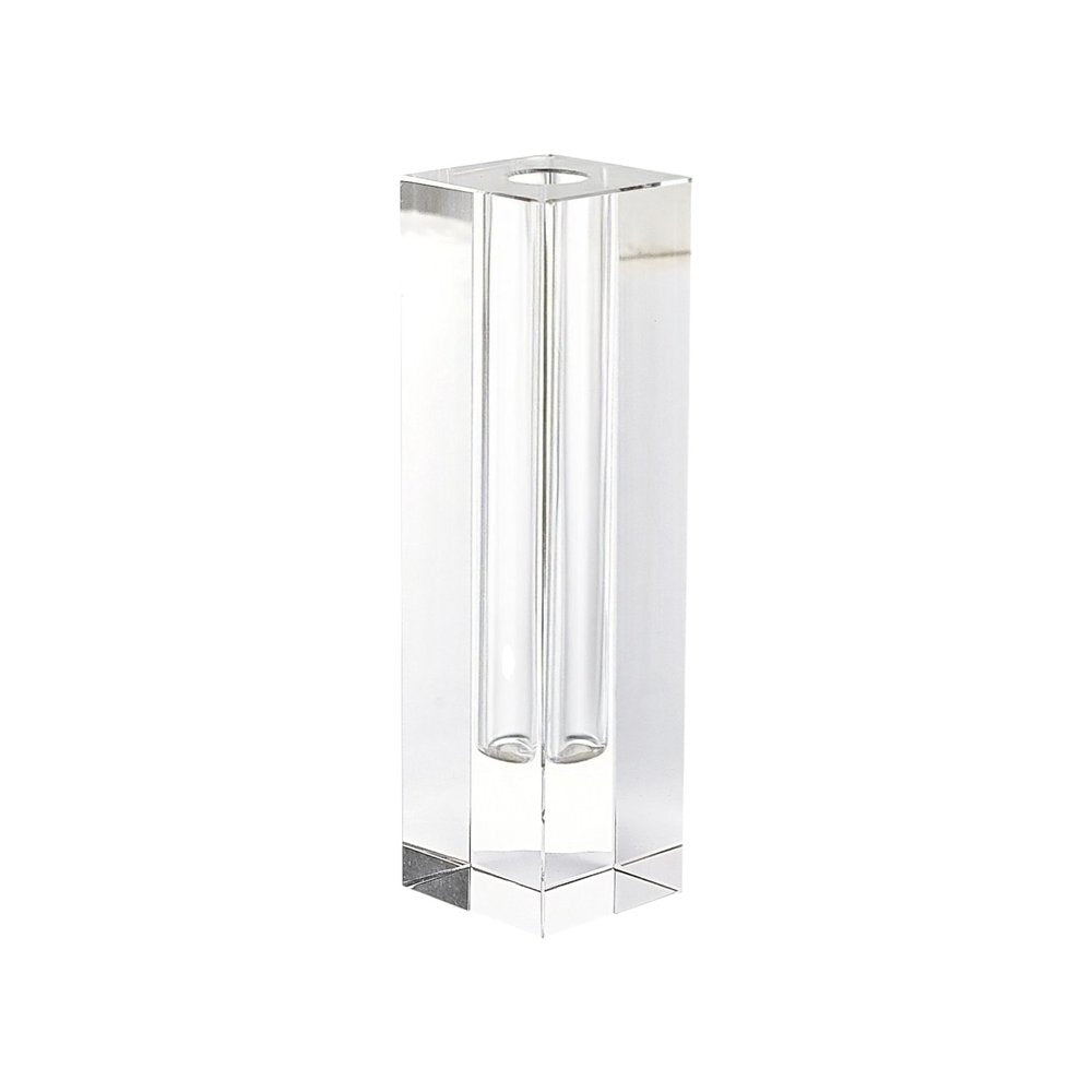 9" Clear Square Lead Free Crystal Table Vase