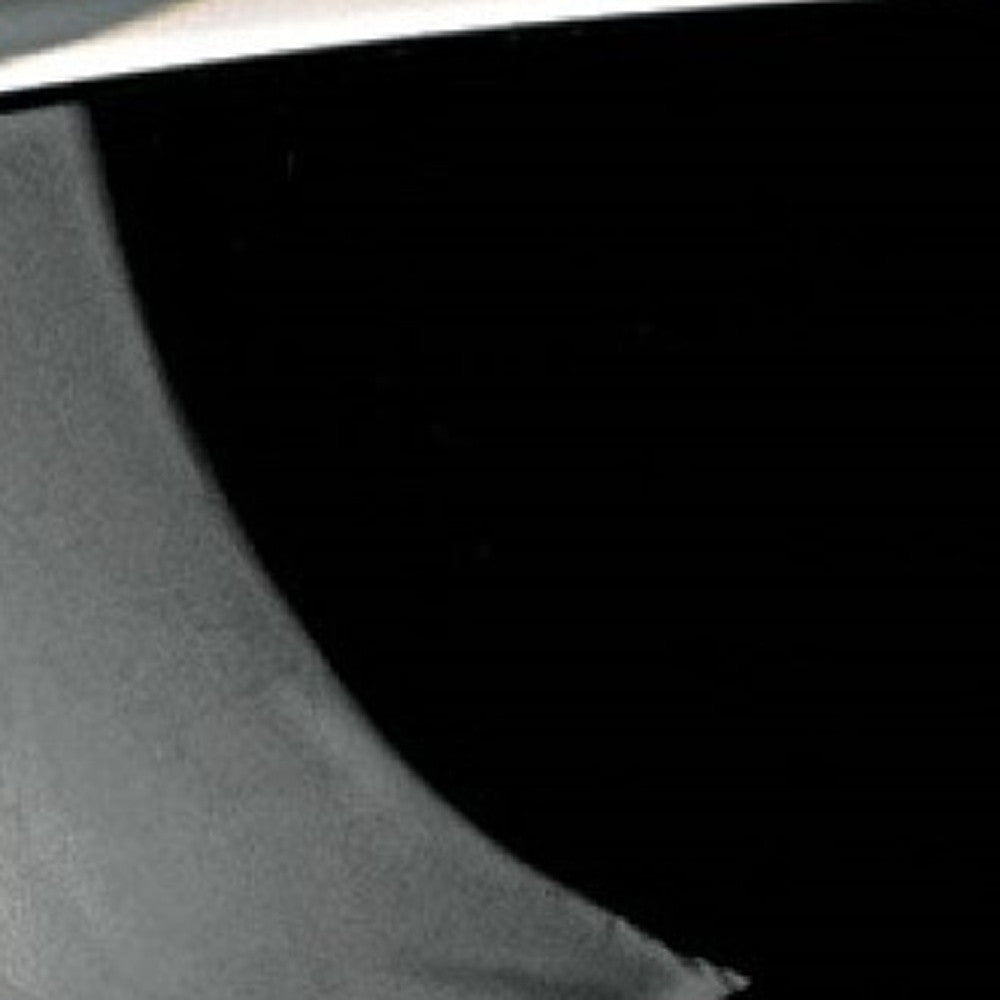 6" Black Mouth Blown Crystal Thick Walled Bowl