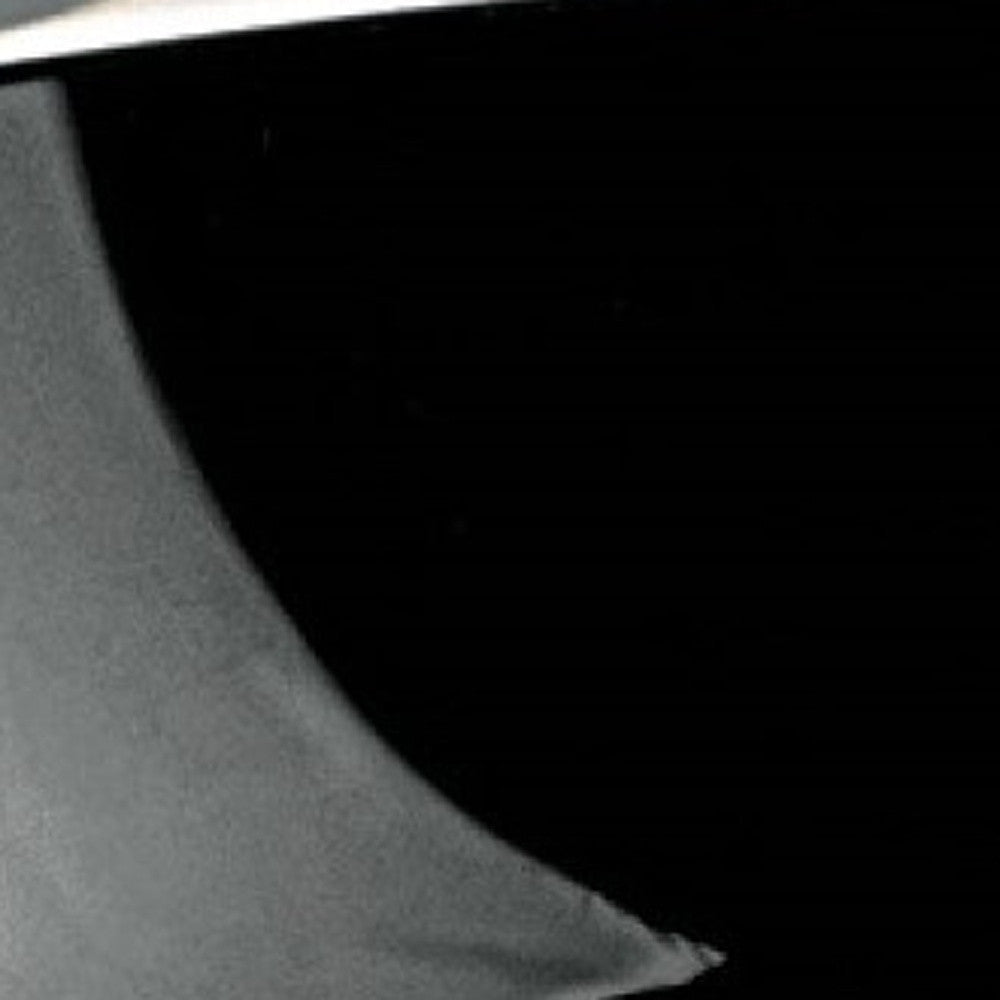 6" Black Mouth Blown Crystal Thick Walled Bowl