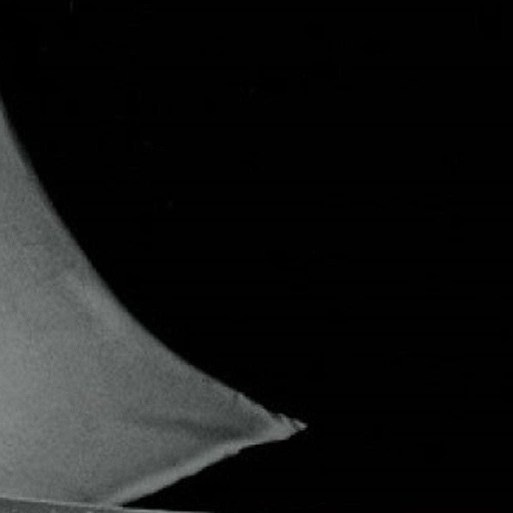 6" Black Mouth Blown Crystal Thick Walled Bowl