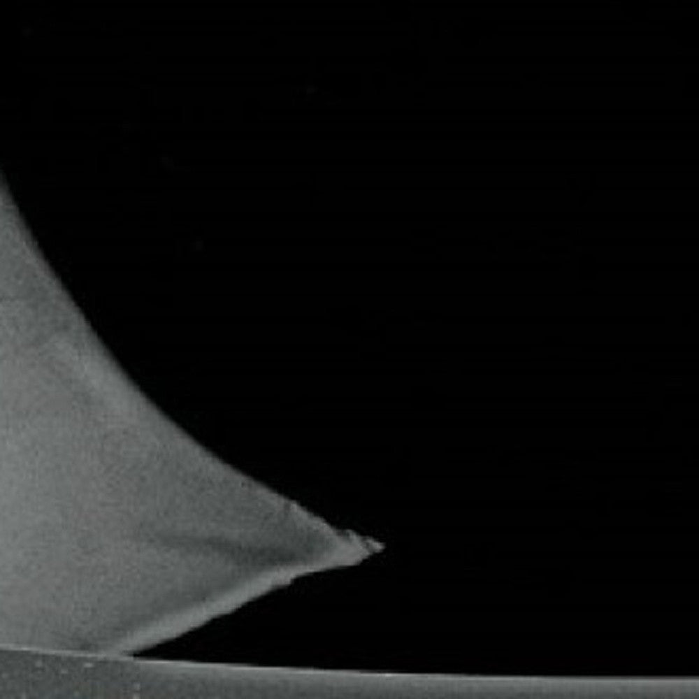 6" Black Mouth Blown Crystal Thick Walled Bowl