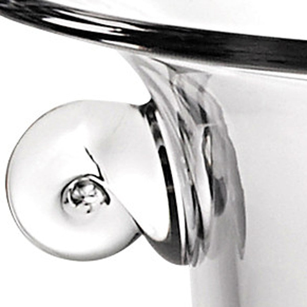 11" Clear Mouth Blown Crystal Round Pedestal Centerpiece Bowl