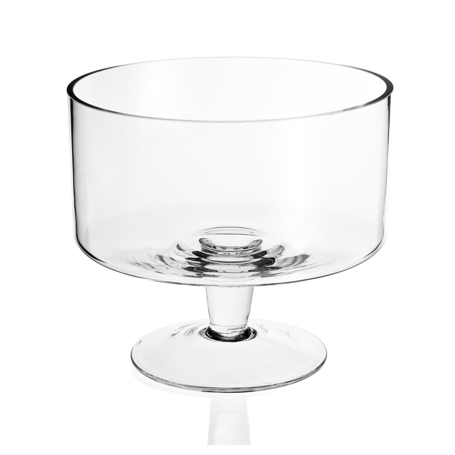 10" Clear Crystal Round Pedestal Trifle Bowl