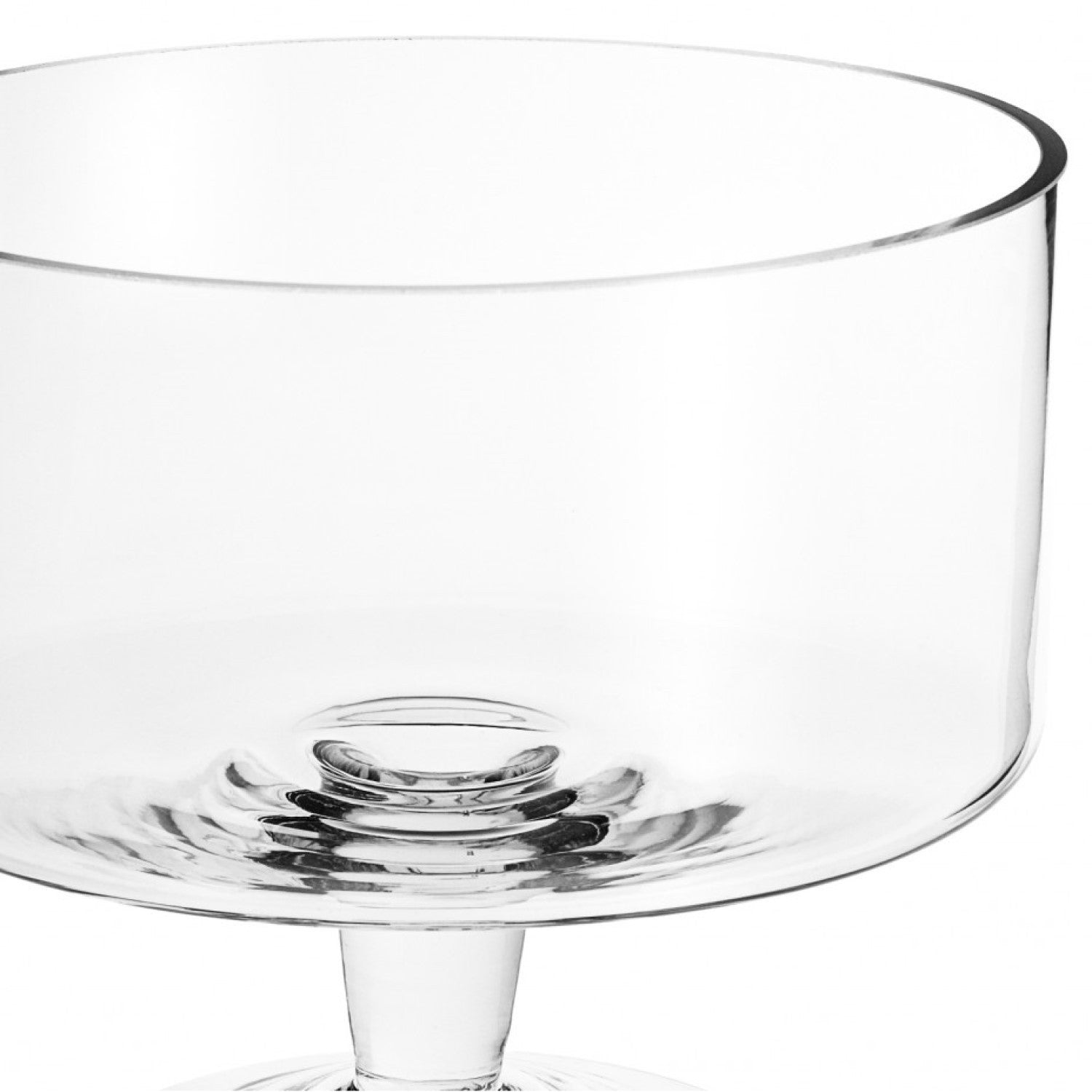 10" Clear Crystal Round Pedestal Trifle Bowl