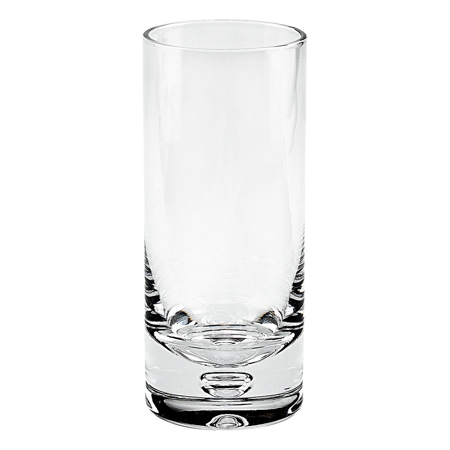 Set of Four Clear Mouth Blown Crystal Highball Glasses