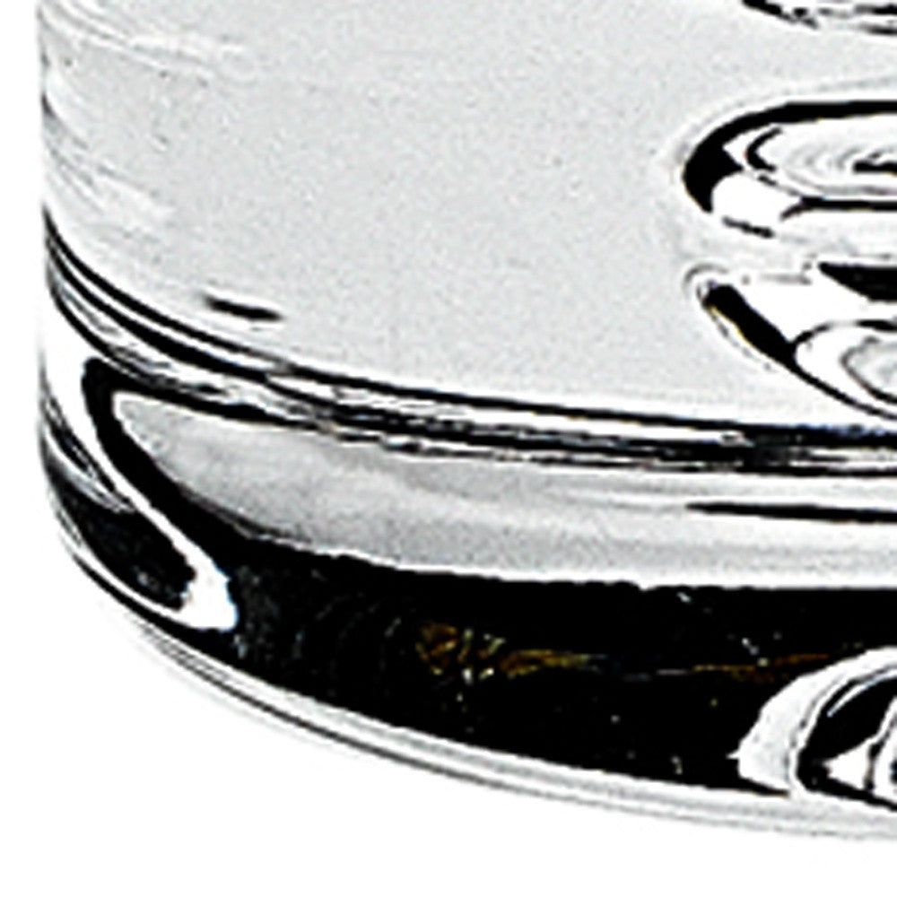 Set of Four Clear Mouth Blown Crystal Highball Glasses