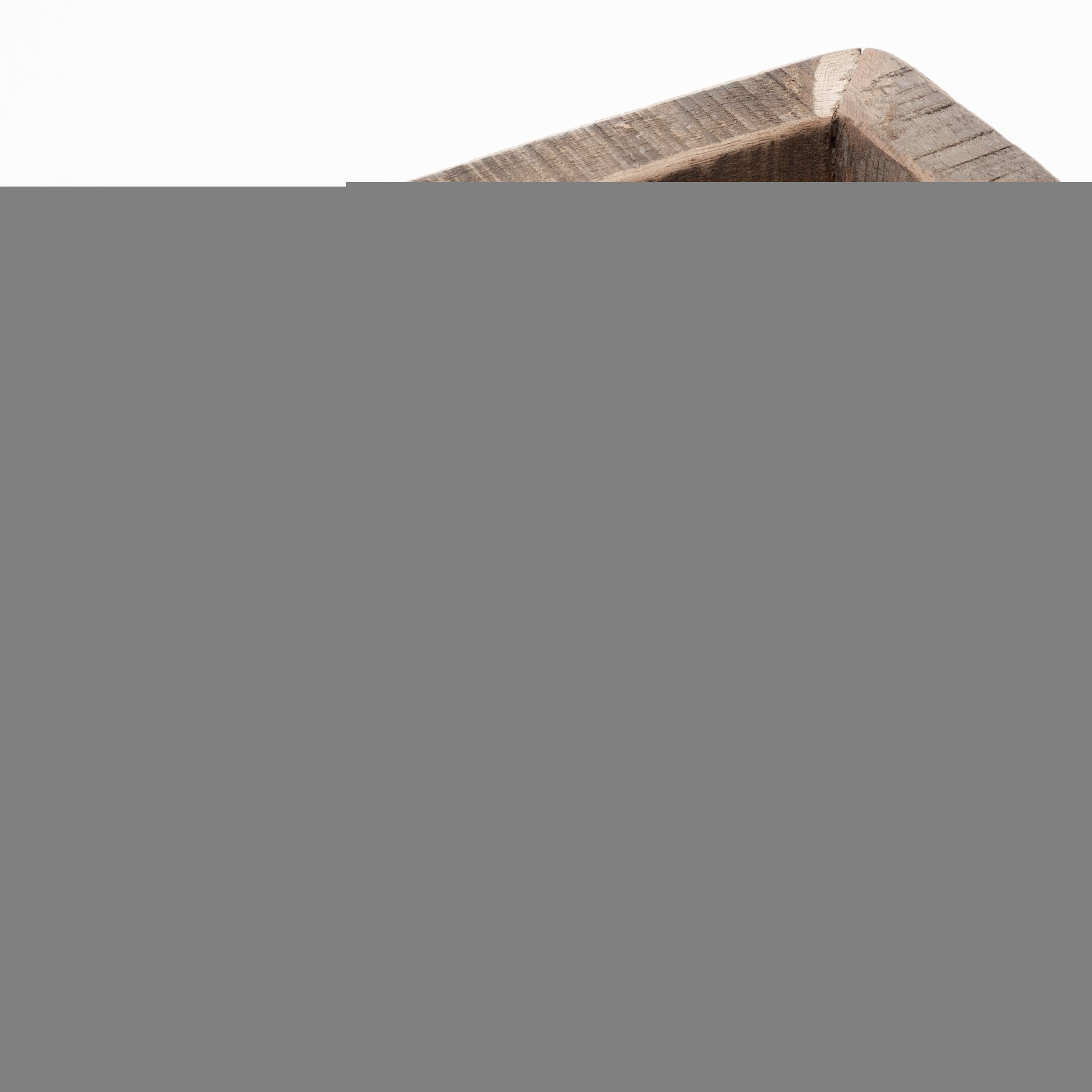 30" Brown Wood Indoor Outdoor Tray With Handles