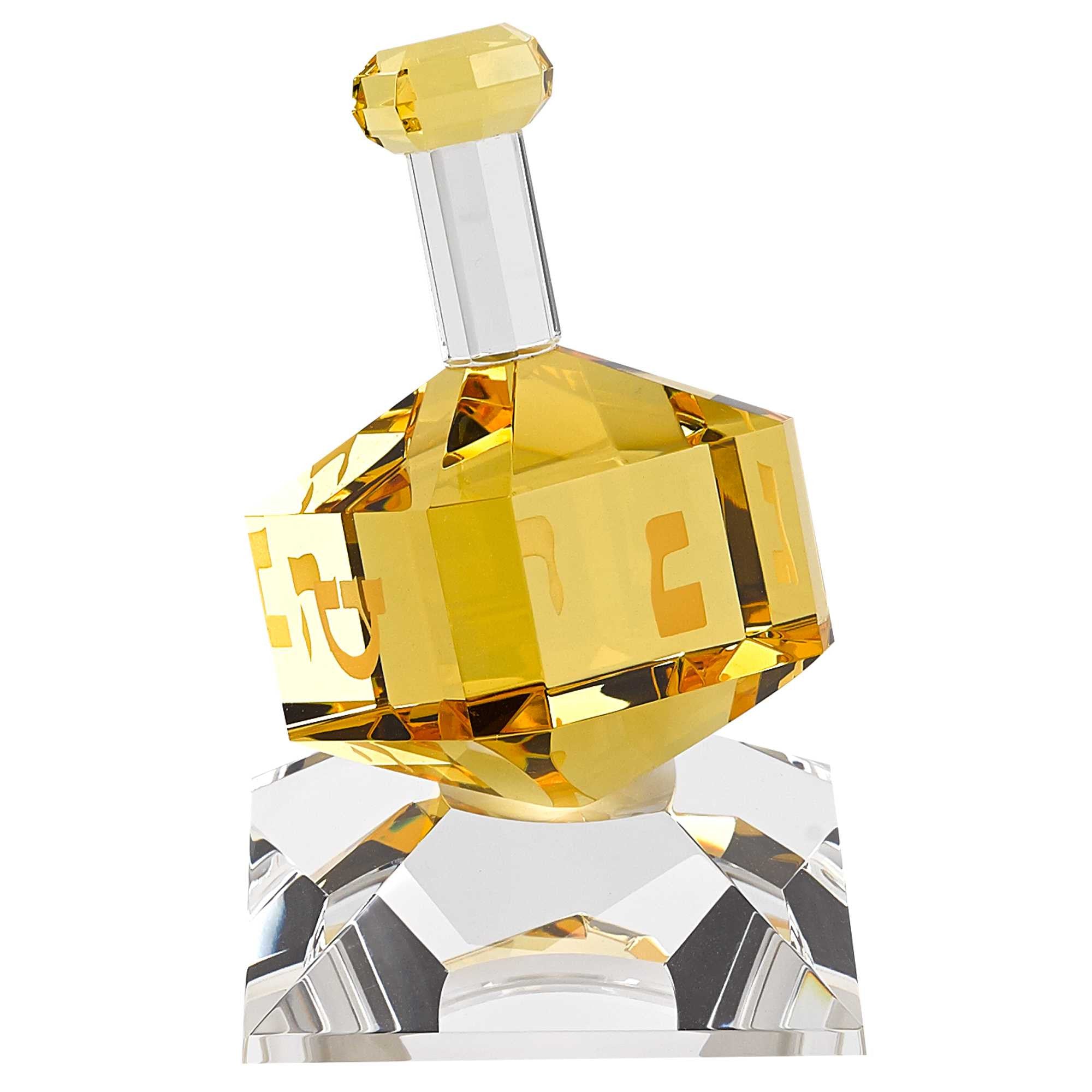 4" Amber Crystal Statue