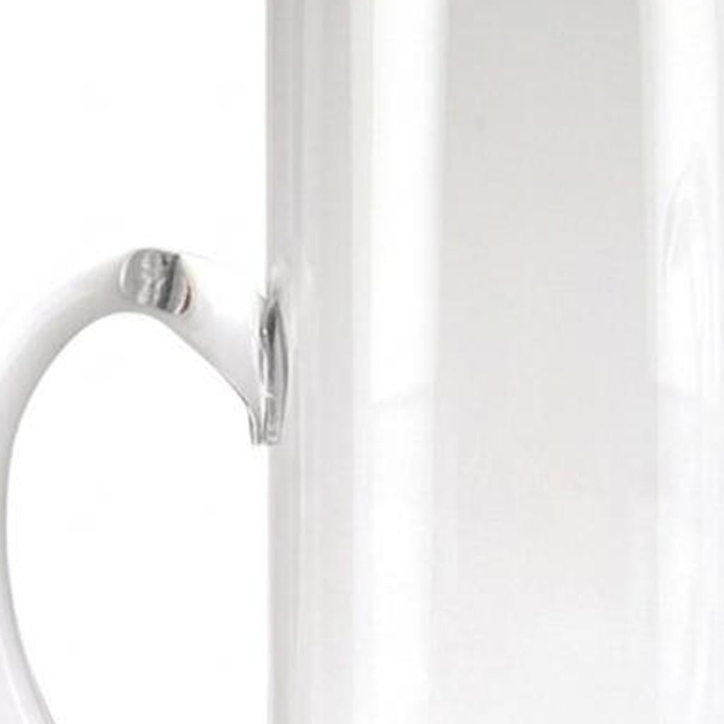 10" Clear Mouth Blown Lead Free Crystal Glass Pitcher