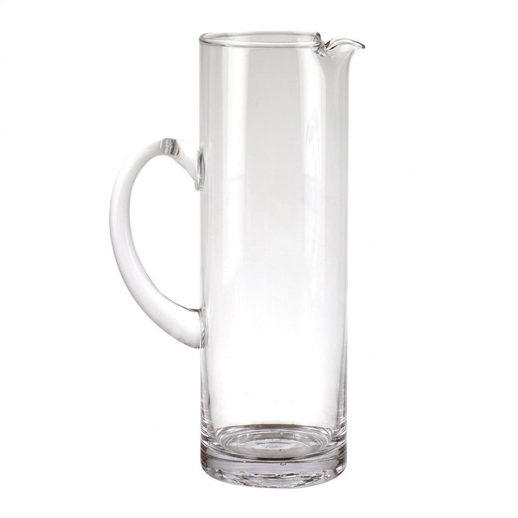 10" Clear Mouth Blown Lead Free Crystal Glass Pitcher