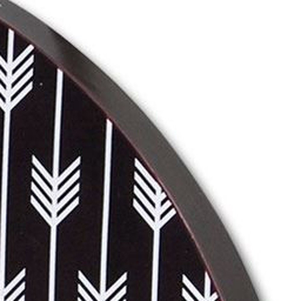 4" Black And White Metal Analog Round Wall Clock