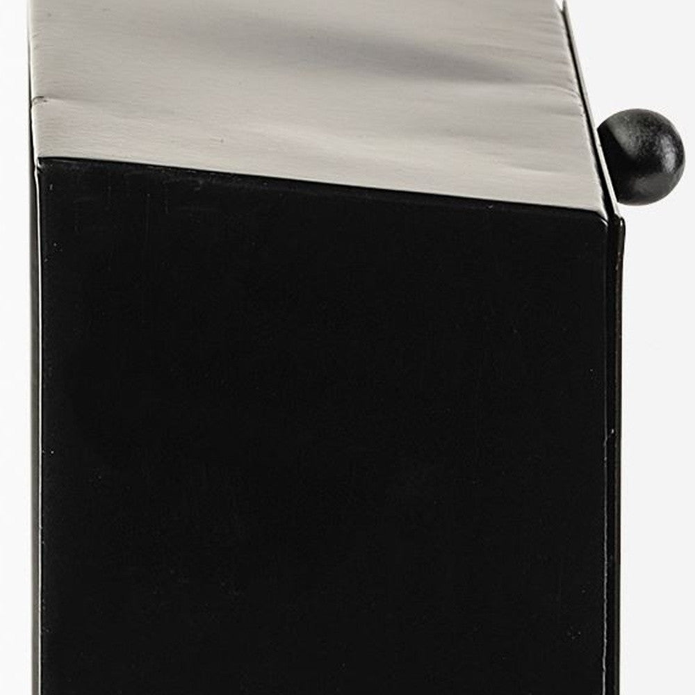 11" Black Fabric Table Clock