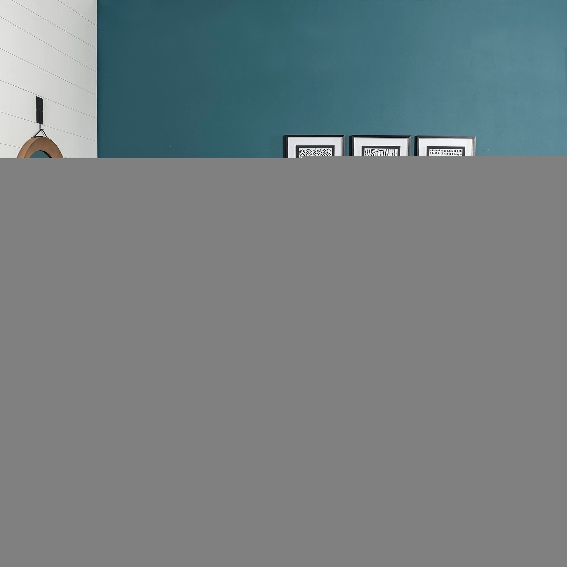 Set of Two Brown Solid Wood Round Nested Coffee Tables