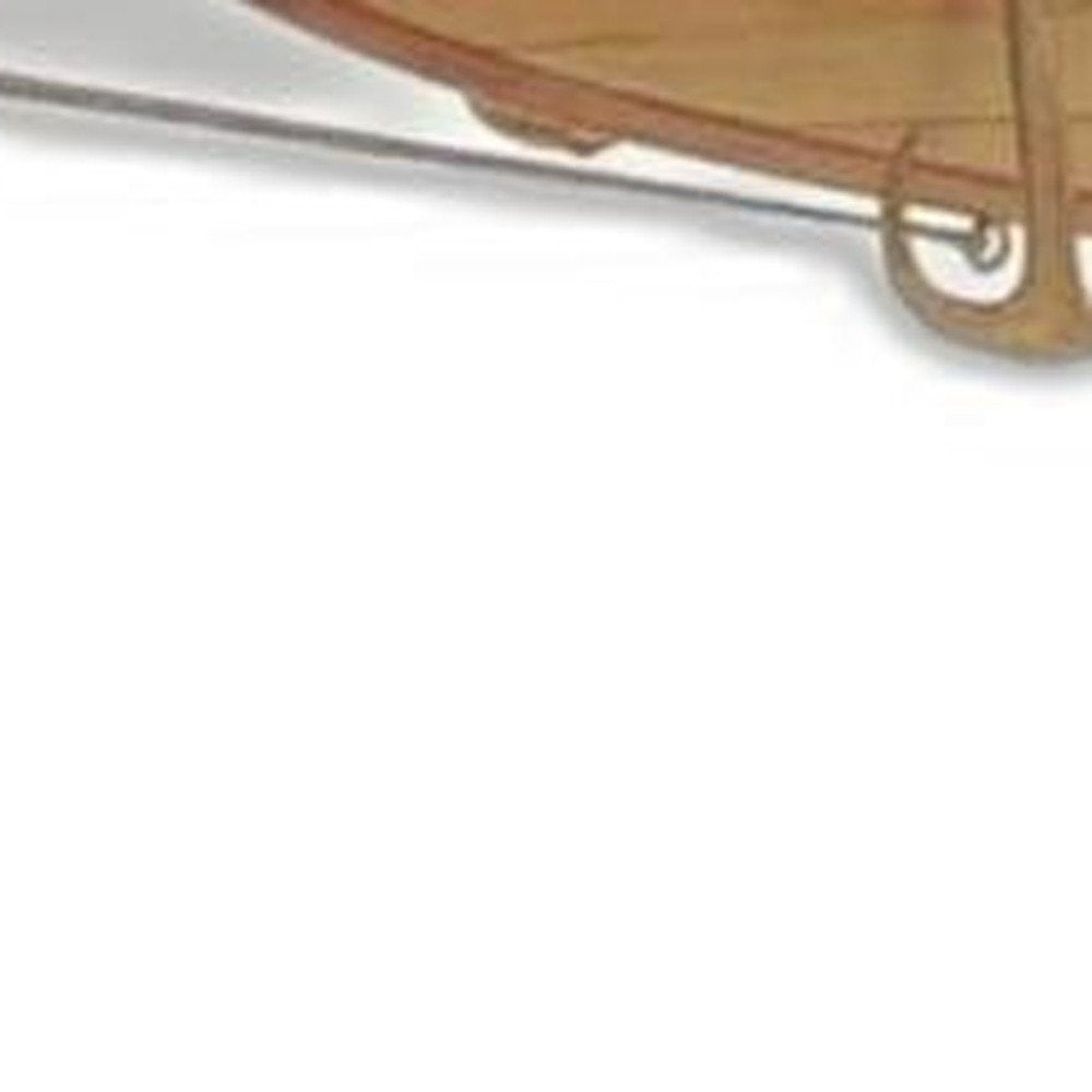 24" Brown Solid Wood Hand Painted Model Boat