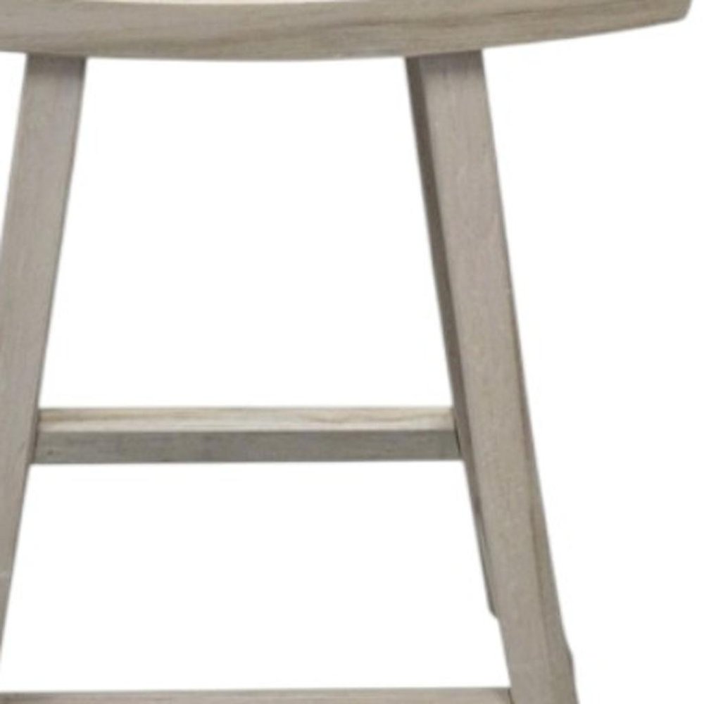30" X 15" Light Gray Teak Square Shower Bench