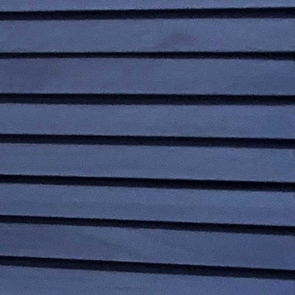 67" Dark Blue Solid Wood Folding Three Panel Screen Room Divider
