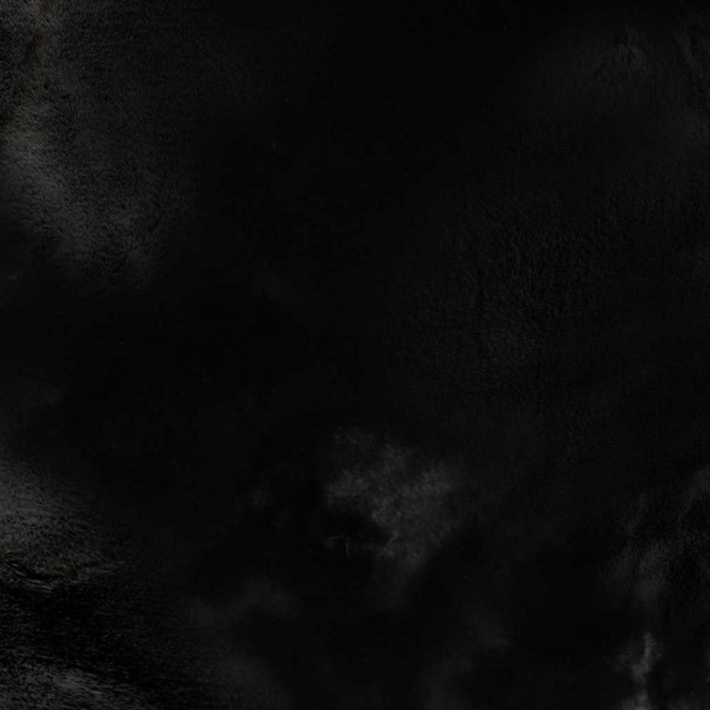 3' X 5' Black Faux Fur Area Rug
