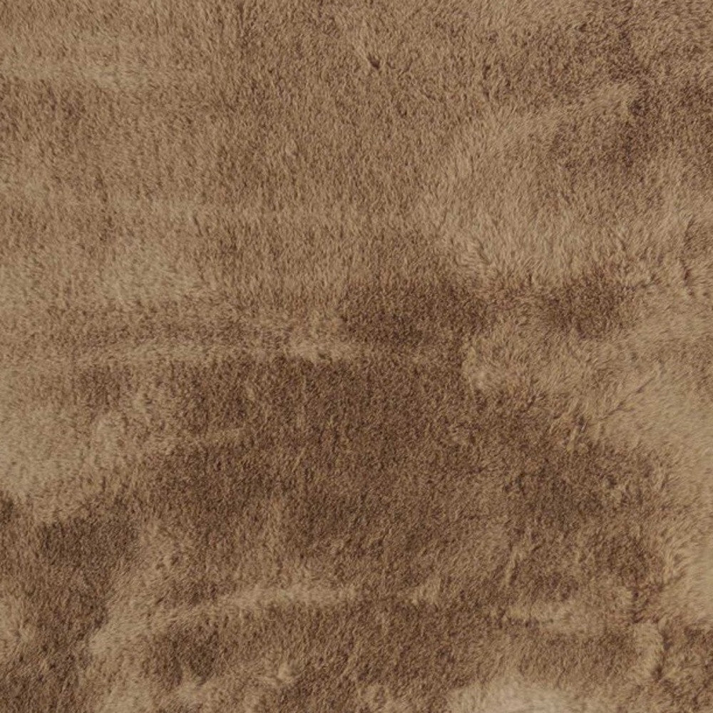 3' X 5' Taupe Shag Hand Knotted Area Rug