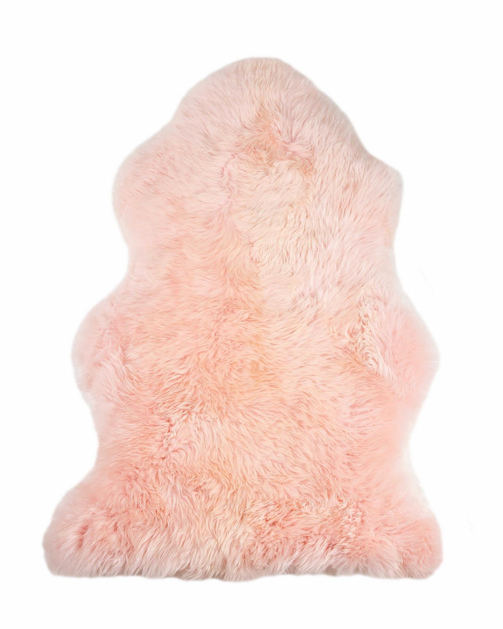 2' X 3' Rose New Zealand Natural Shearling Sheepskin Rug
