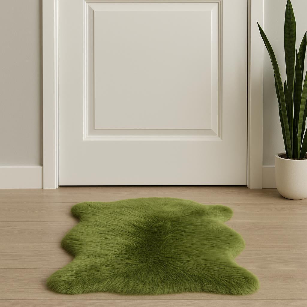2' X 3' Sage New Zealand Lambs Wool Area Rug