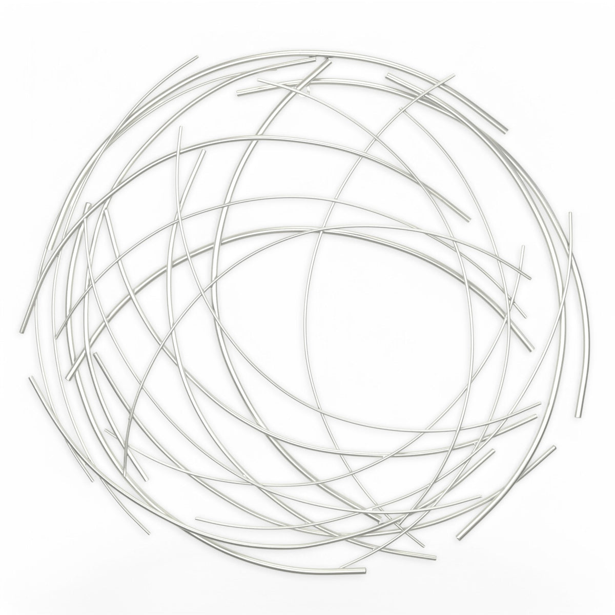 26" X 26" Silver Metal Circle