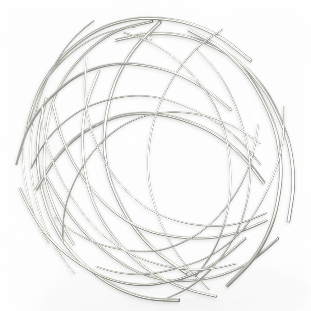 26" X 26" Silver Metal Circle
