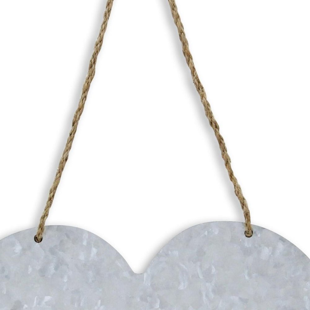 Home Gray Galvanized Cut Out Metal Wall Decor