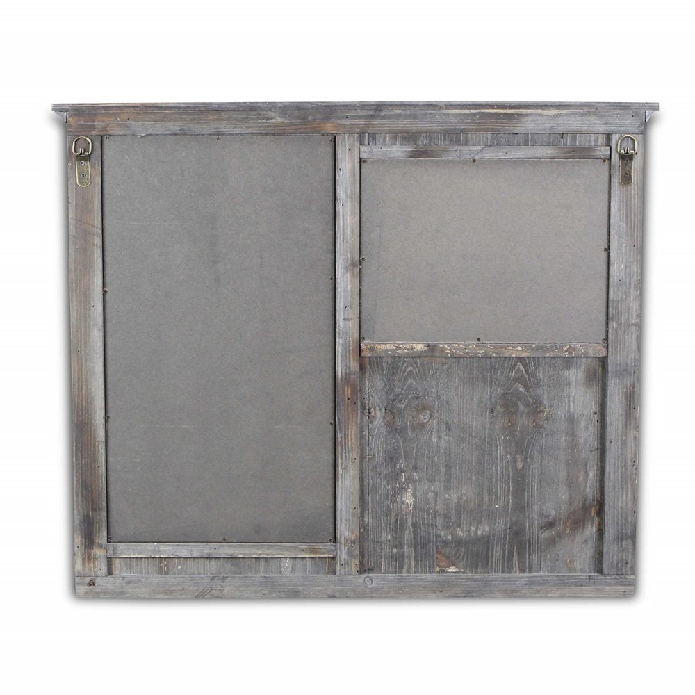 30" Brown Solid Wood Paper Organizer