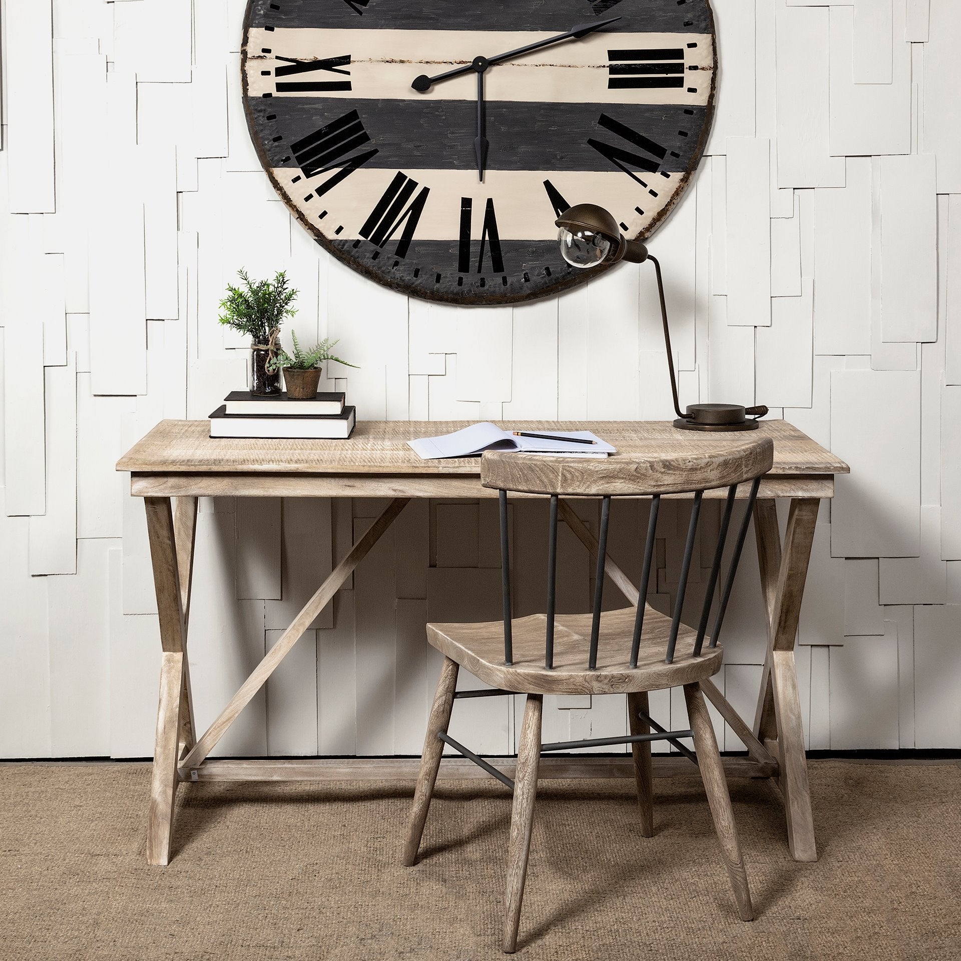 54" Brown Writing Desk