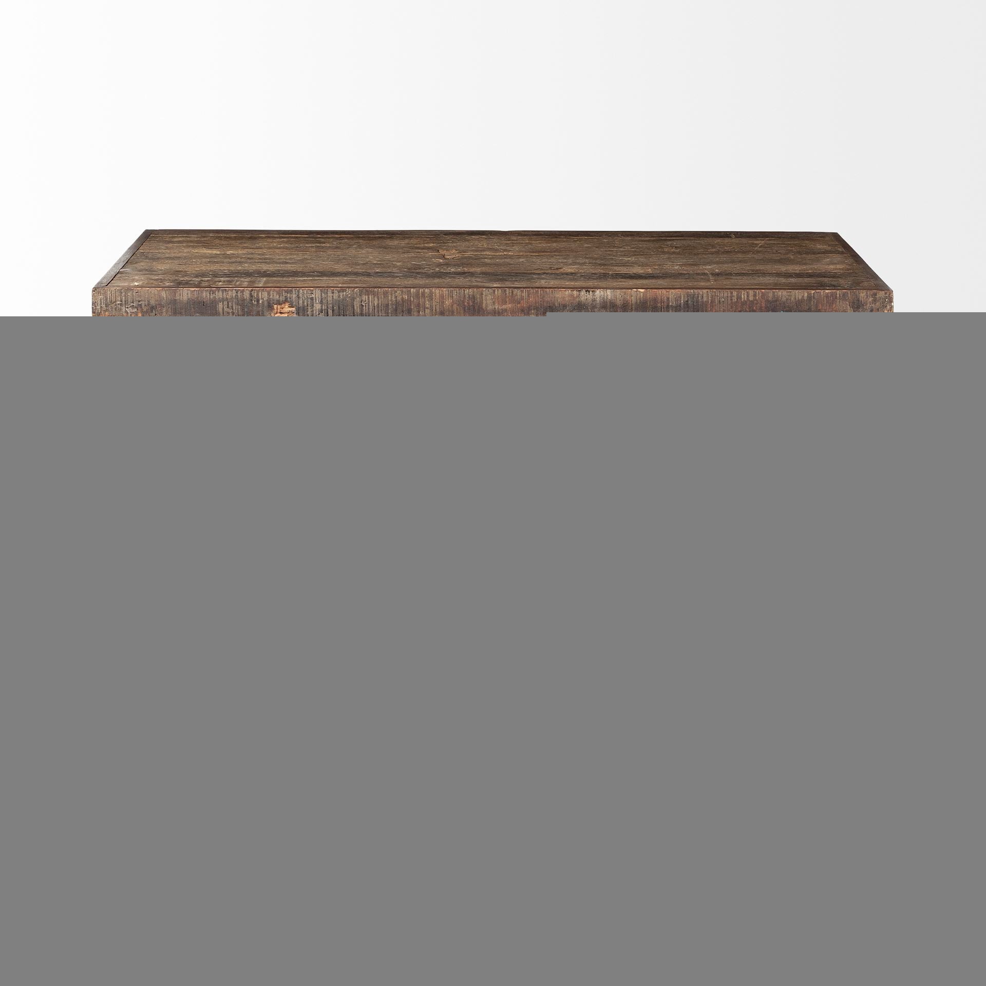 52" Dark Brown and Gray Writing Desk