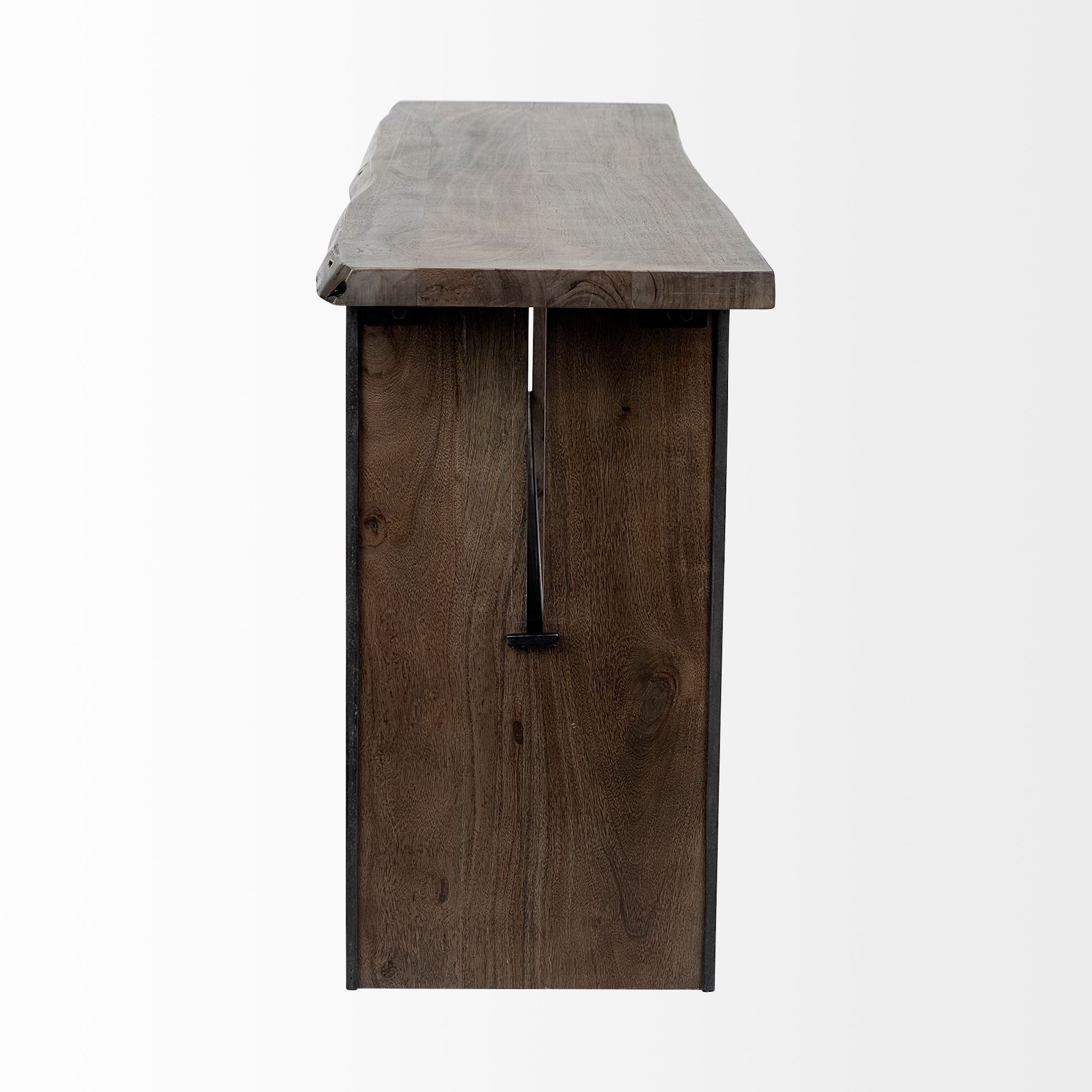 70" Brown Solid Wood Solid Console Table