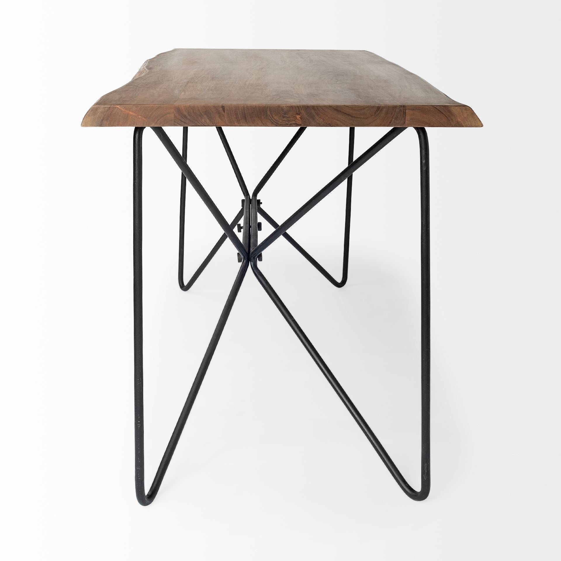 60" Brown and Black Writing Desk