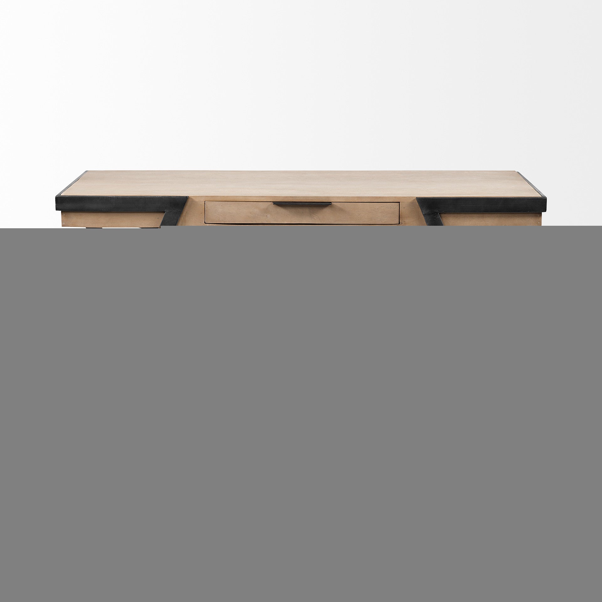 60" Brown and Black Writing Desk