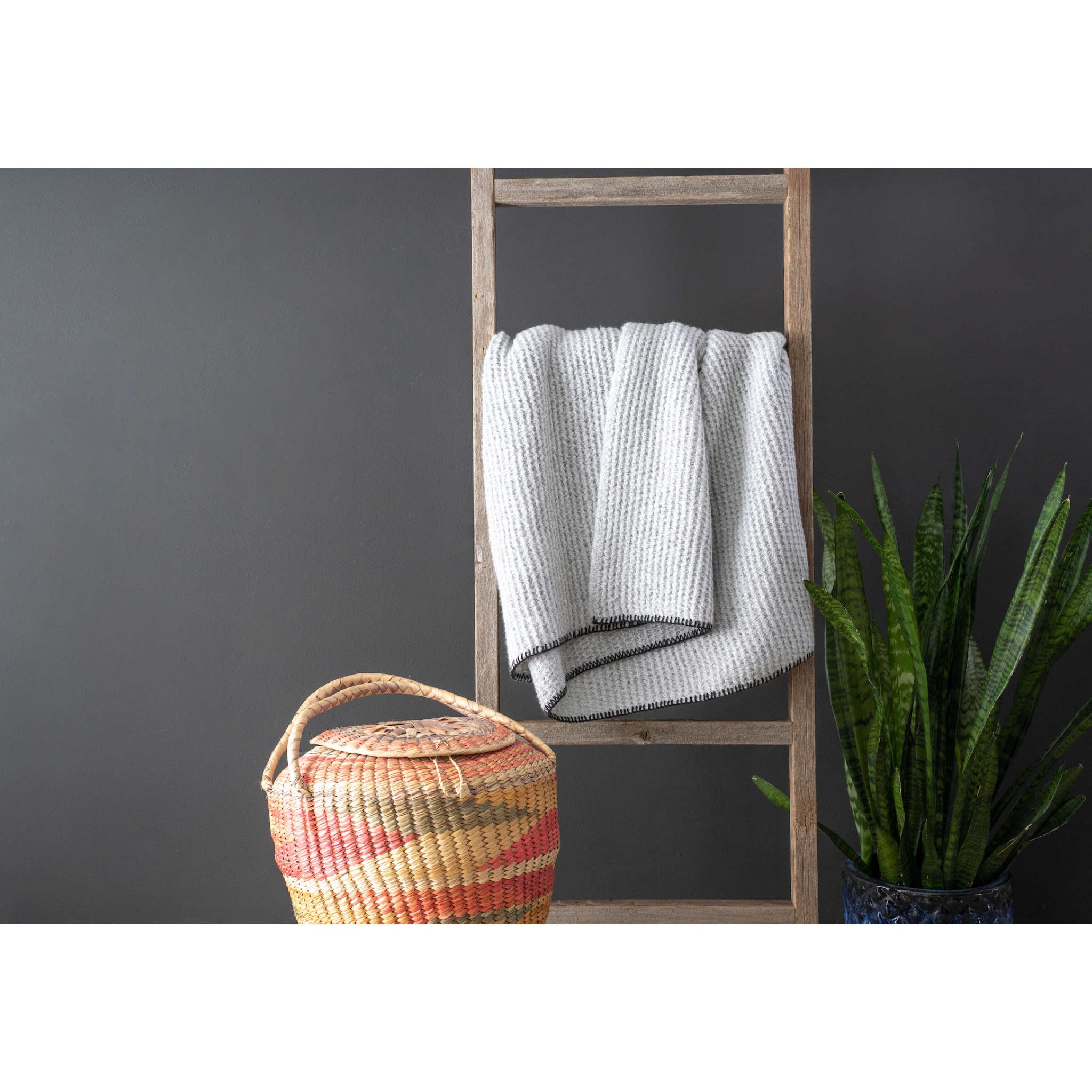 72" X 18" Gray Wood Hanging Dimensional Sculpture