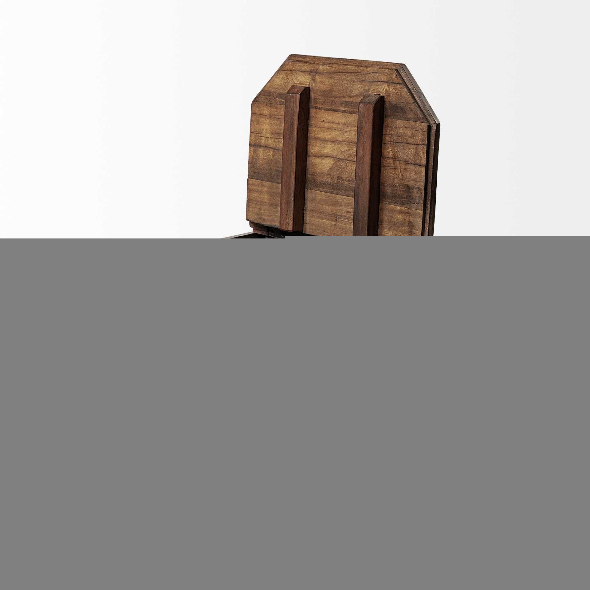 21" Brown Solid Wood End Table