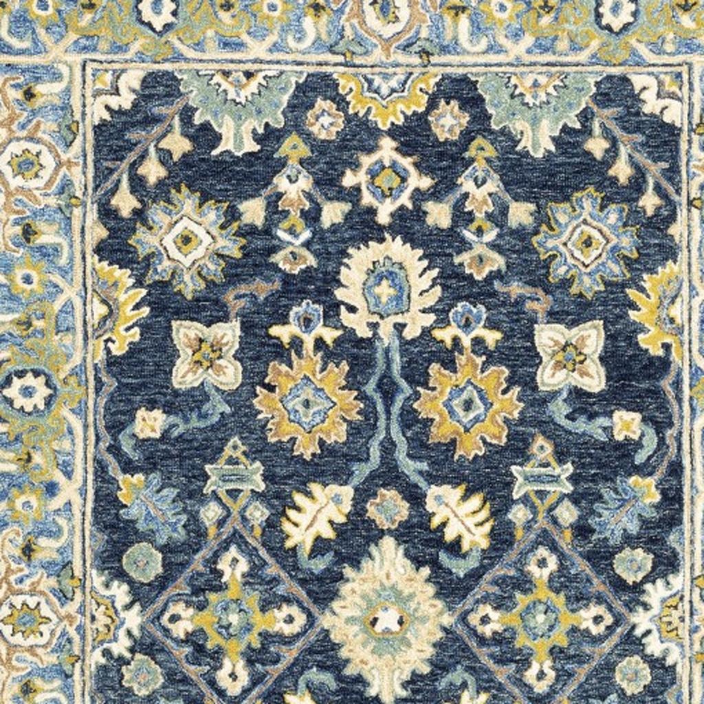 4' X 6' Navy And Blue Bohemian Area Rug