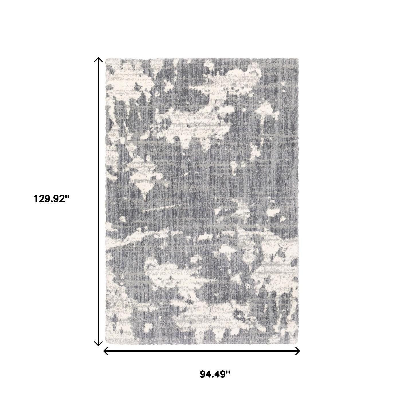 8' X 10' Grey And Ivory Grey Matter Area Rug