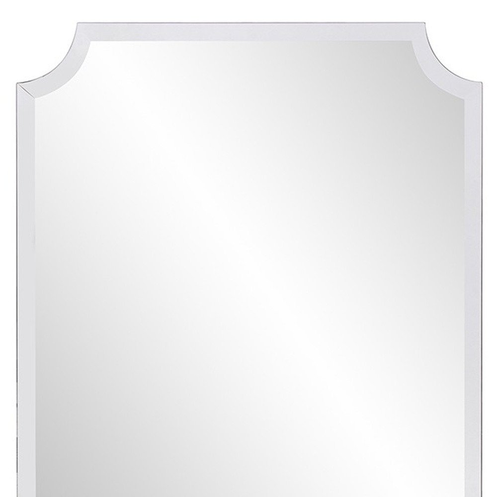 36" Rectangle With Scalloped Corner Unframed Accent Mirror