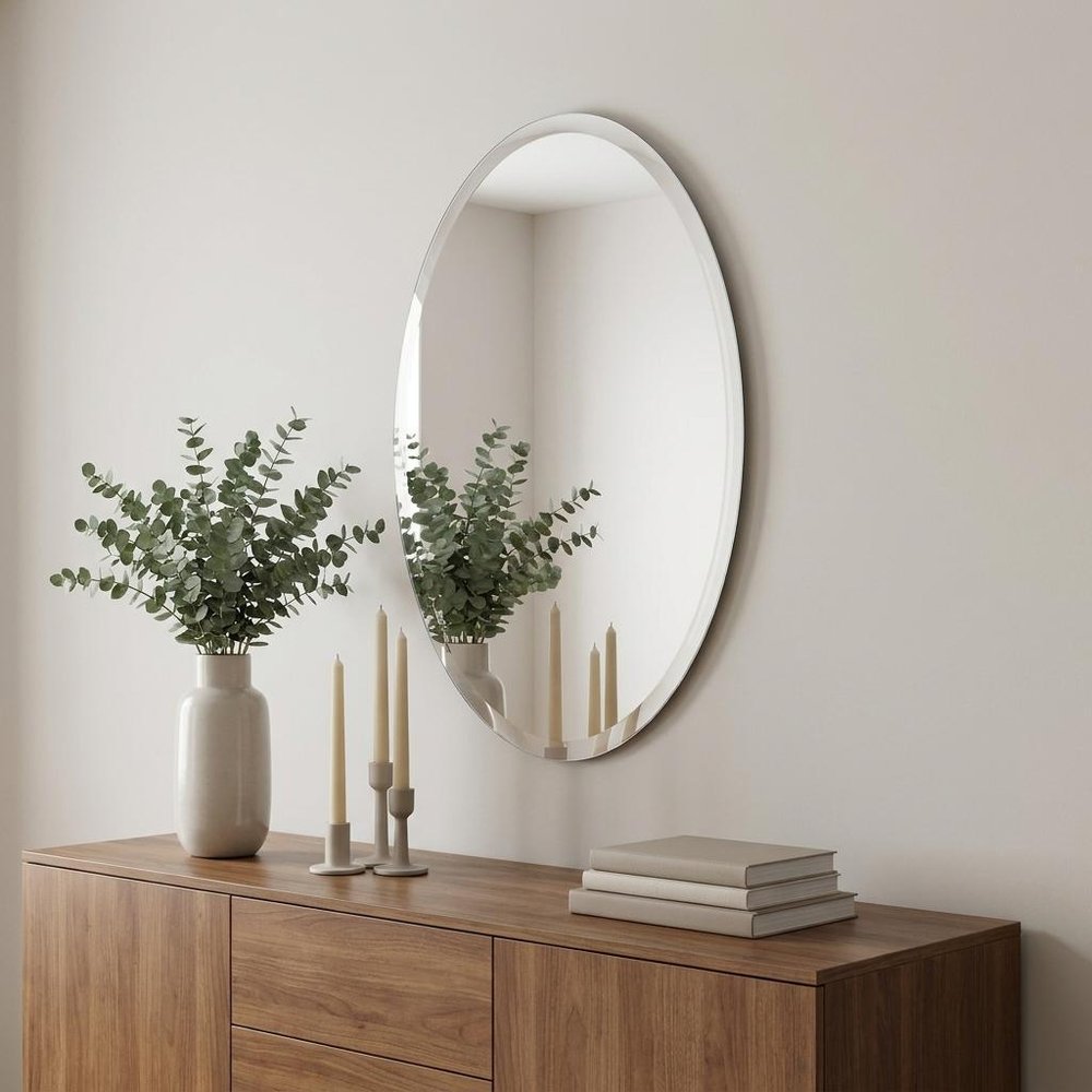 12" Clear Round Unframed Accent Mirror
