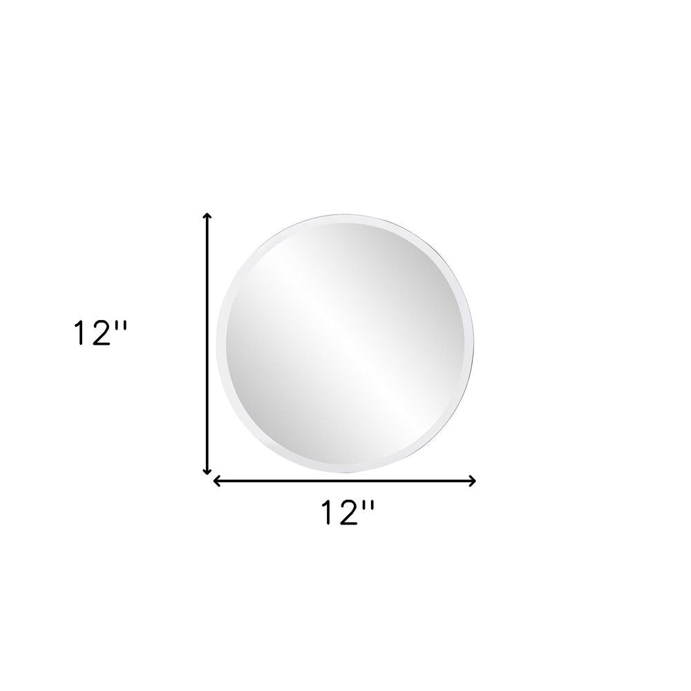 12" Clear Round Unframed Accent Mirror