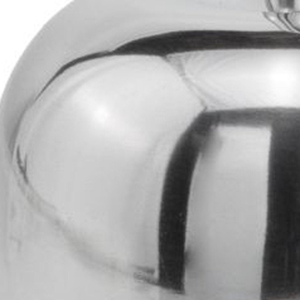11" Silver Buffed Aluminum Decorative Apple Tabletop Sculpture
