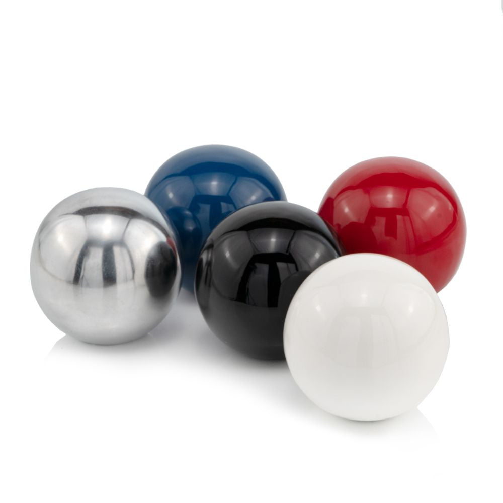 Set of Two Silver Buffed Aluminum Decorative Orb Tabletop Sculpture