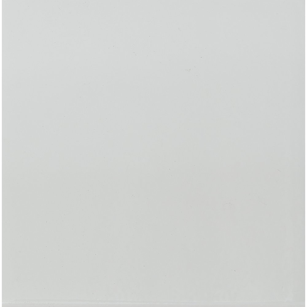 71" Clear And White and Gray Glass And Stainless Steel Pedestal Base Dining Table