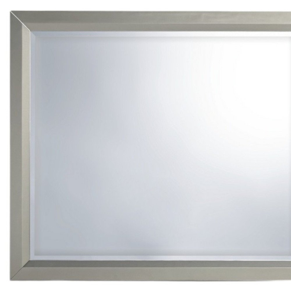 36" Silver Framed Dresser Mount Mirror
