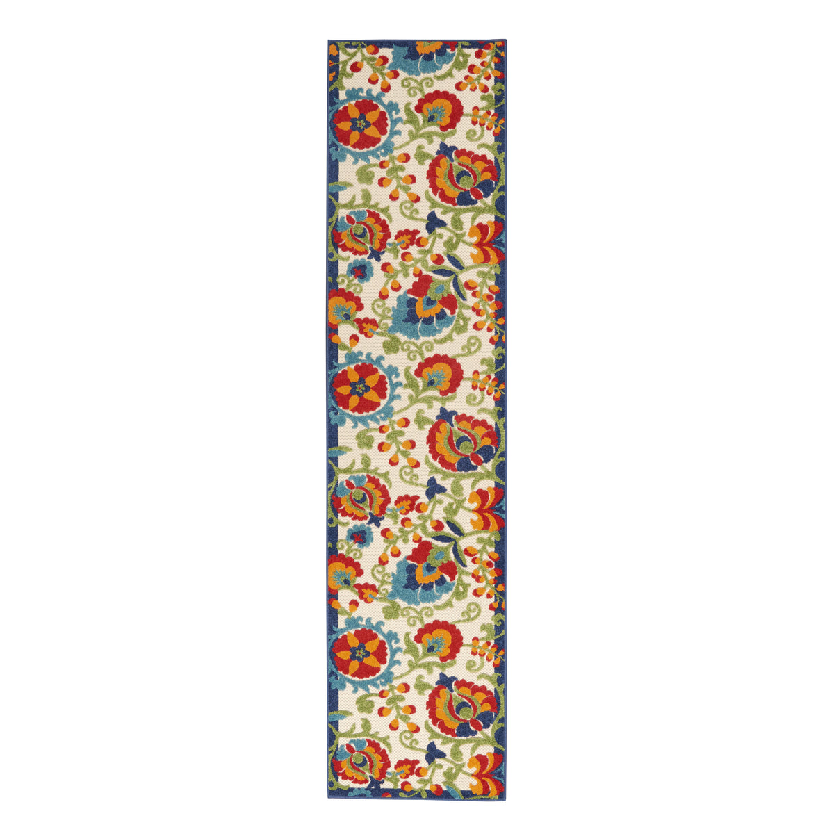 10' Green And Ivory Indoor Outdoor Area Rug