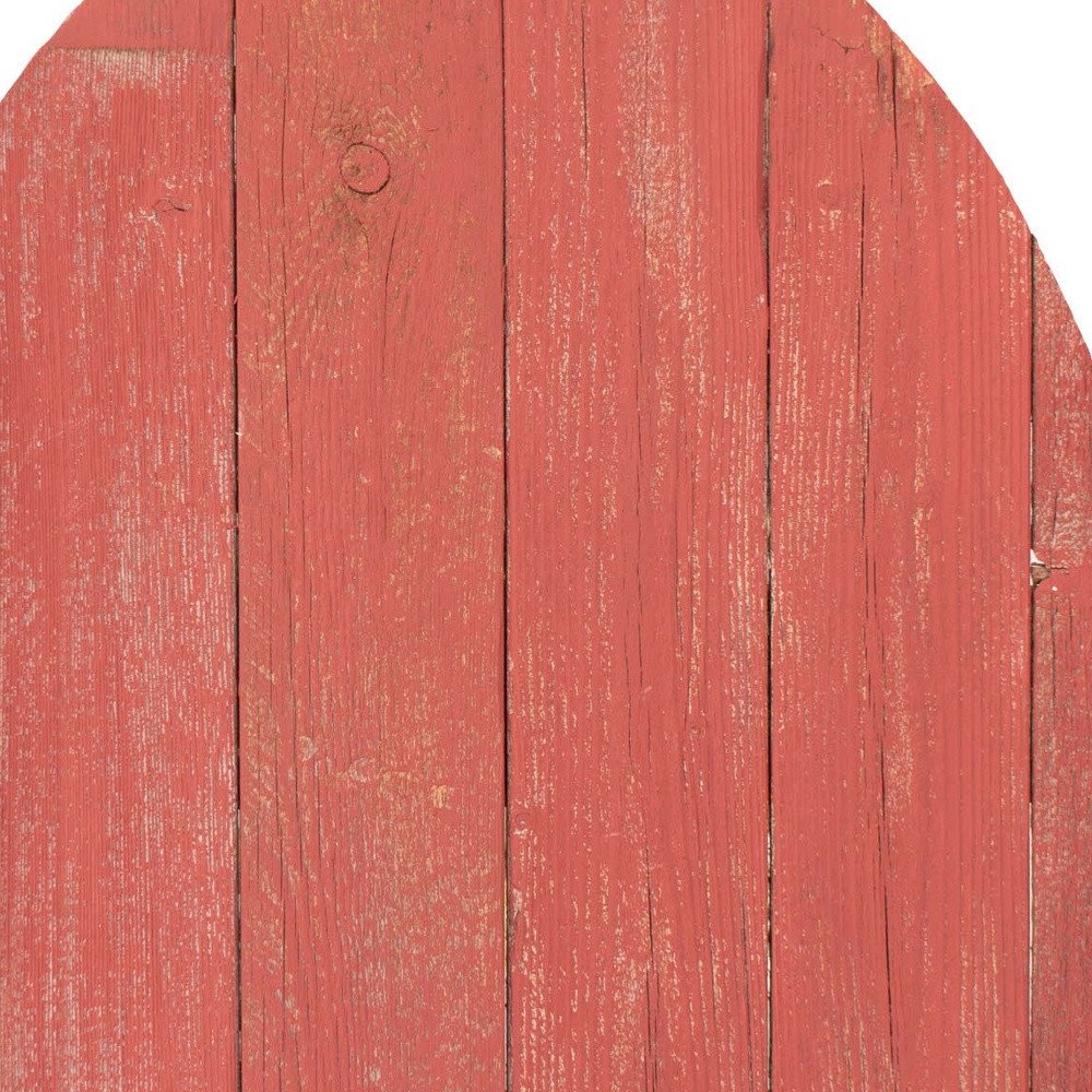 24" X 18" Red Reclaimed Wood Egg Shaped Wall Decor