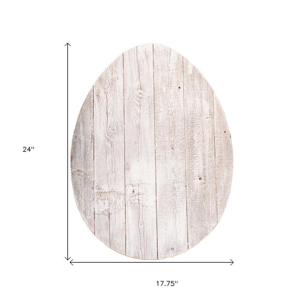 24" X 18" White Easter Solid Wood Hanging Dimensional Sculpture